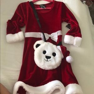 Christmas Dress with Matching Purse